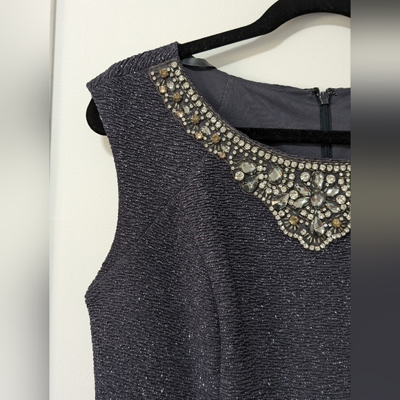 Elisa J Formal Dress Size 10 fit and flare beaded neck - Picture 4 of 5